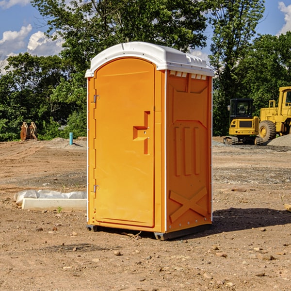 how often are the portable restrooms cleaned and serviced during a rental period in Polk County MO